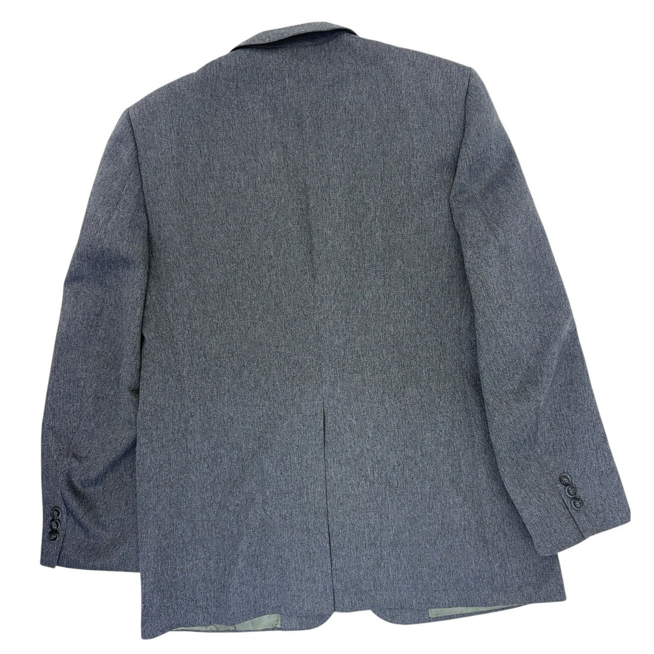 Vintage 70s Rogers Gray Blue Double Knit Sport Coat Blazer Mens 40 USA