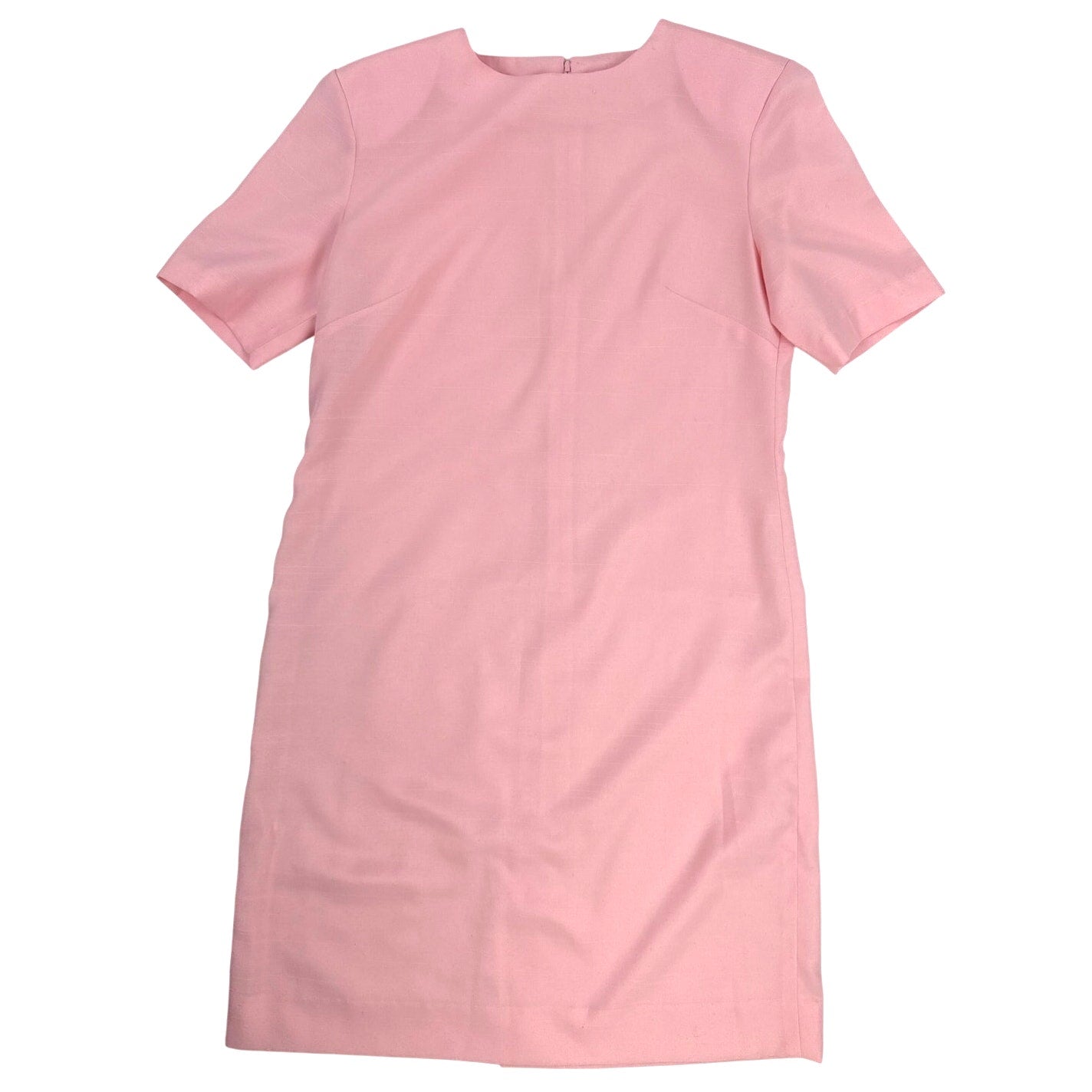 Vintage 1980s Pink Shantung Dress & Jacket Set Gold Belt Women's Small