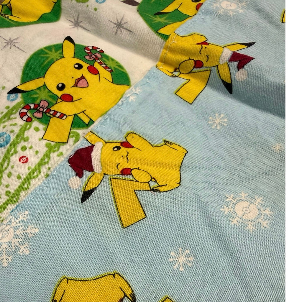 Christmas Pokémon Twin Blanket Pillowcase Set Pikachu Holiday Homemade Set