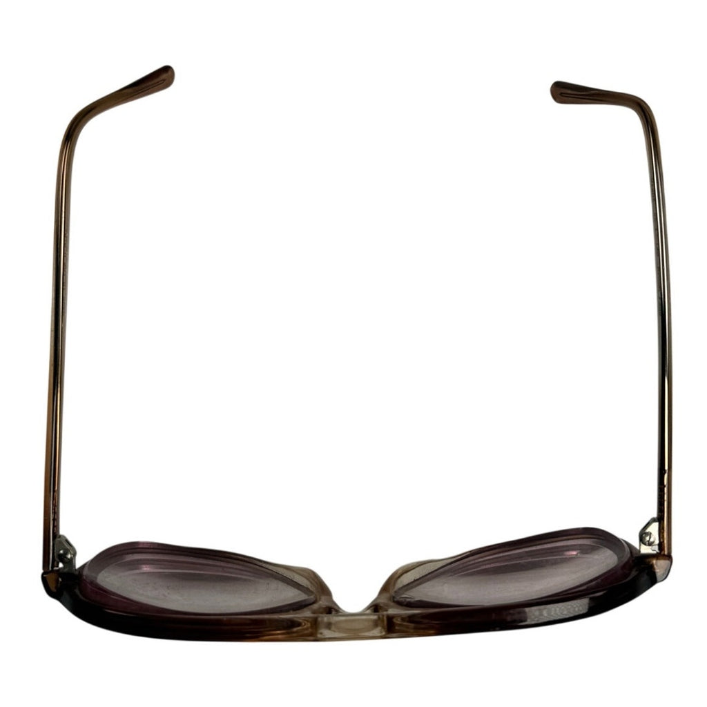Grant Brown Fade Double Bridge Aviator Eyeglass Frames 55-17-140 Y2K