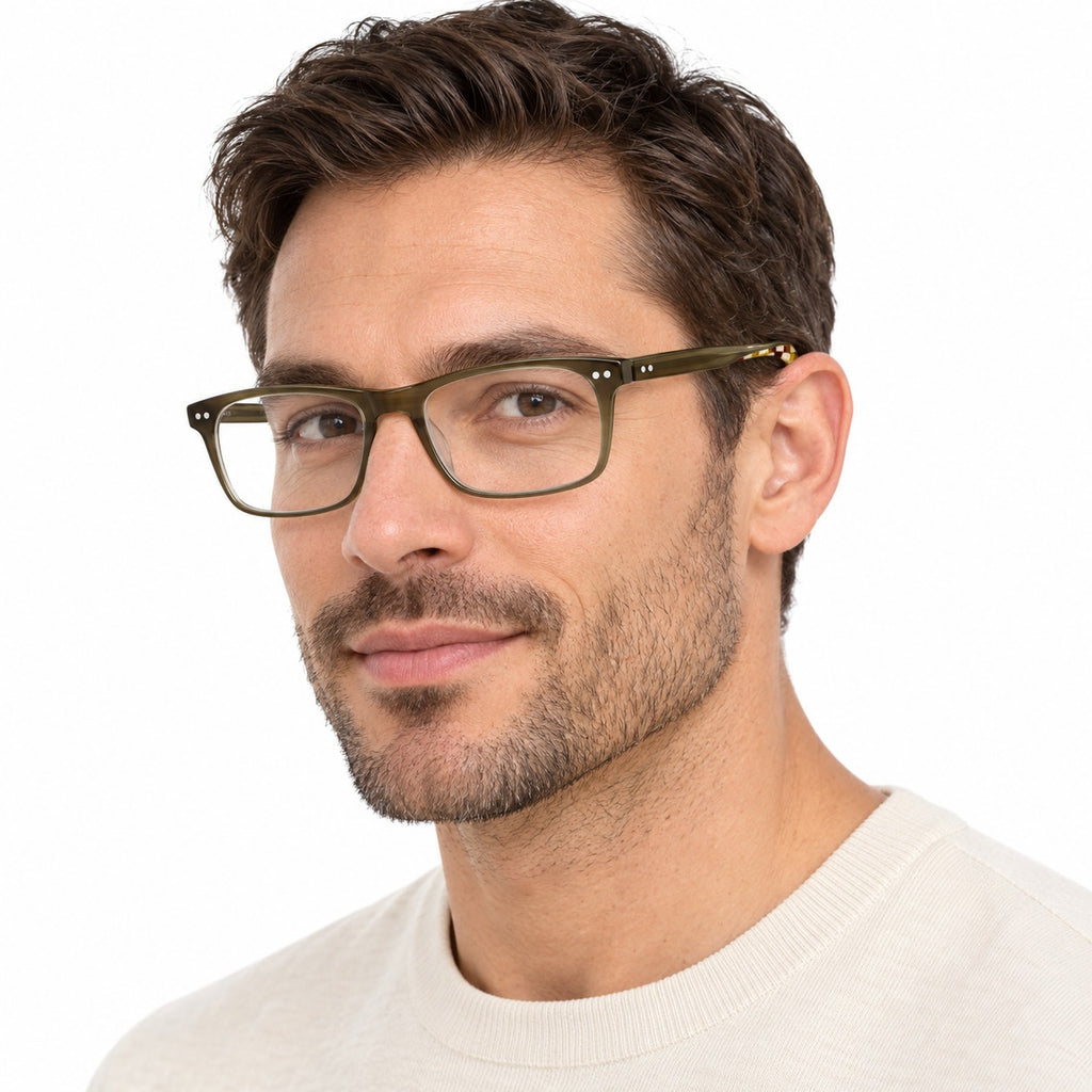 Mikli ML1260 C029 Olive Brown Rectangle Eyeglass Frames France 55-17-140