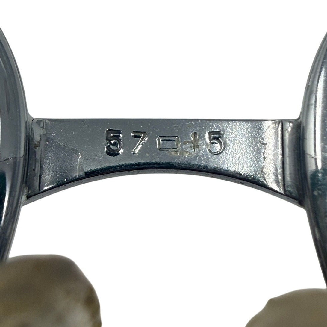 Vintage 80s Men's Frames Aviator Eyeglass Frames Gray Silver Metal 57-15