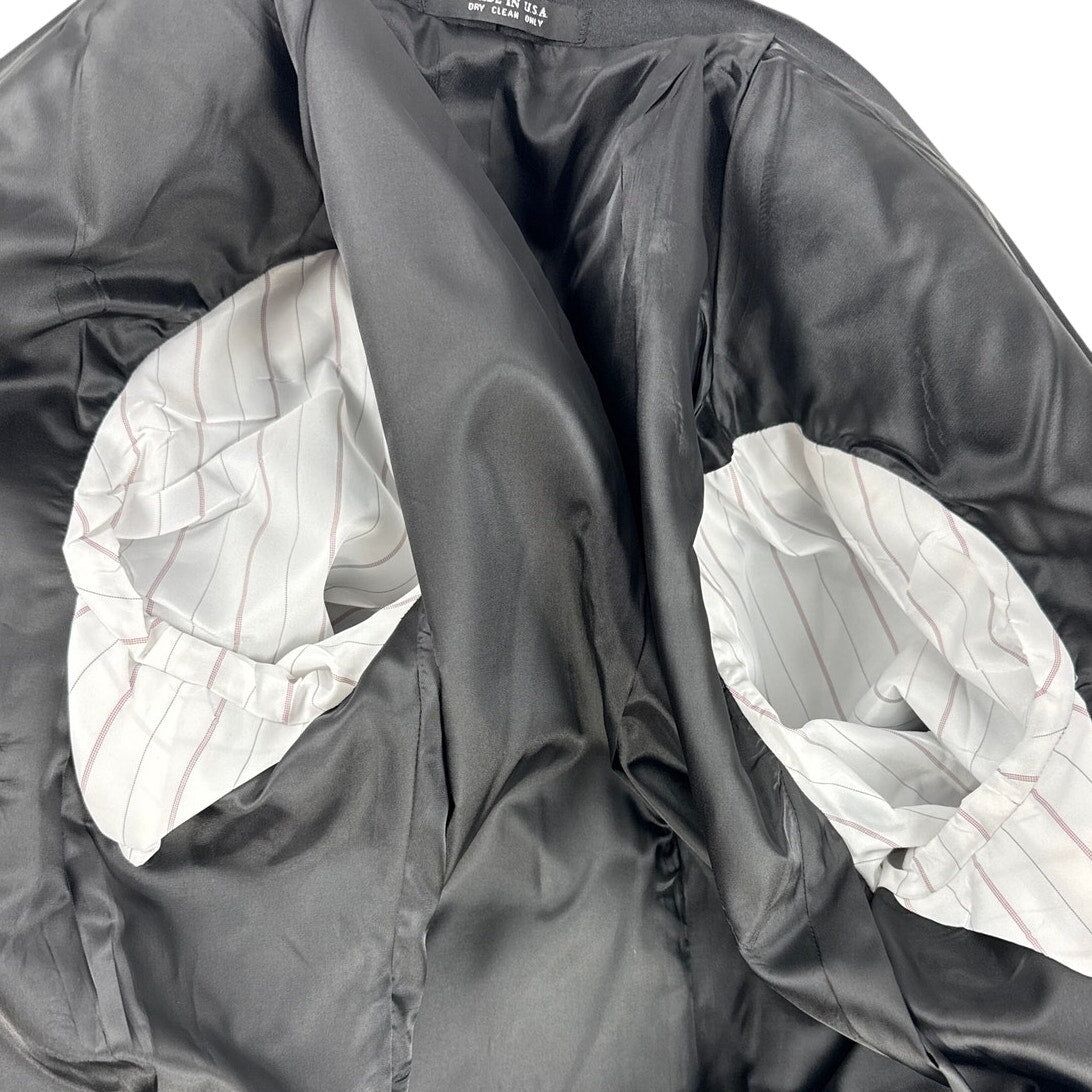 Vintage 90s After Six Positano II Black Wool Tuxedo Jacket 39XL