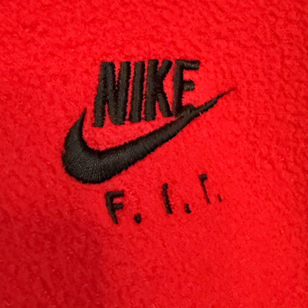 Vintage 90s Nike Men's Large Golf Vest Red Fleece "Payless Celebrity Golf Classic"