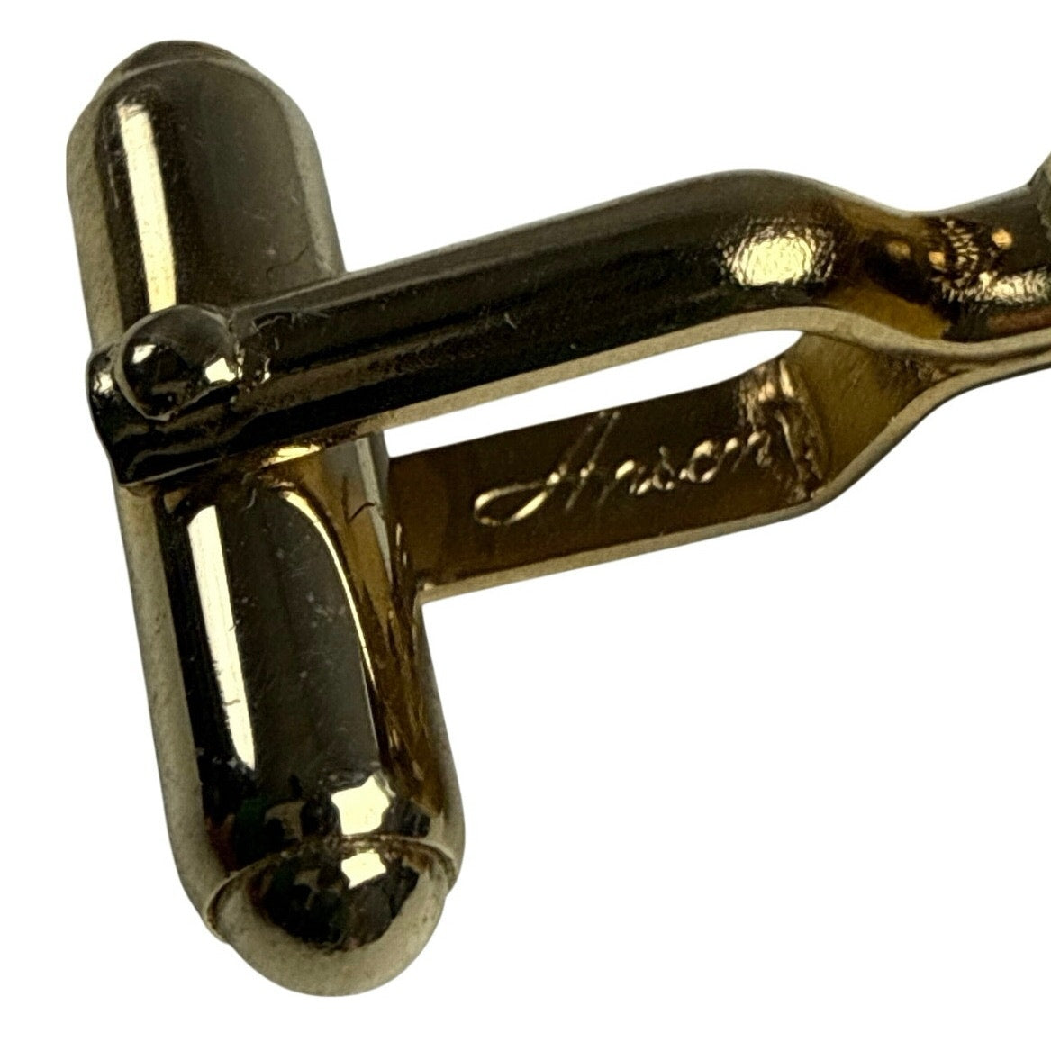 Vintage 60s Anson Masonic Red Enamel Cufflinks and Tie Clip Set