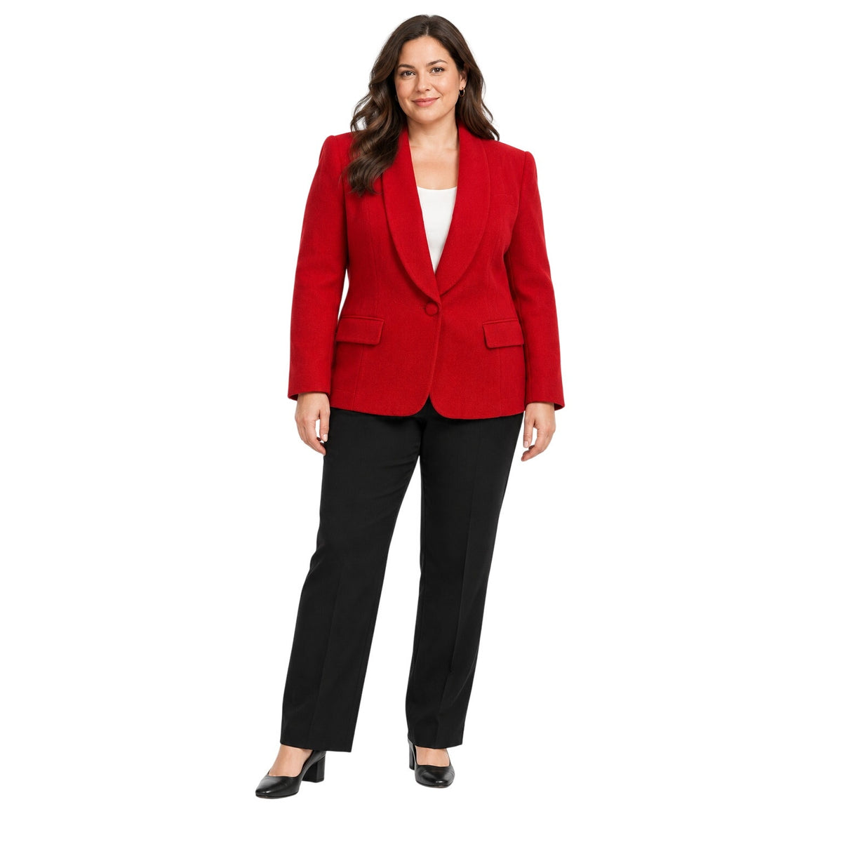 Vintage 80s Pendleton Red Wool Shawl Collar Blazer Jacket Women's 16W USA