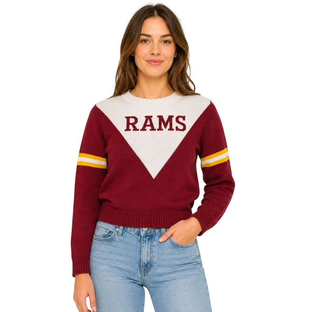 Vintage 60s Dehen Rams Cheerleading Sweater Women's M Portland Oregon USA