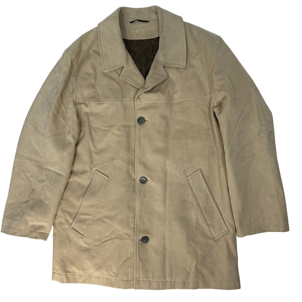 Barcelino San Francisco Tan Car Coat Men Large 42R Germany Cotton Zip Pockets