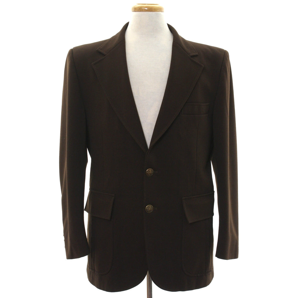 Vintage 70s JCPenney Brown Polyester Knit Blazer Sport Coat Men's 42 Chest