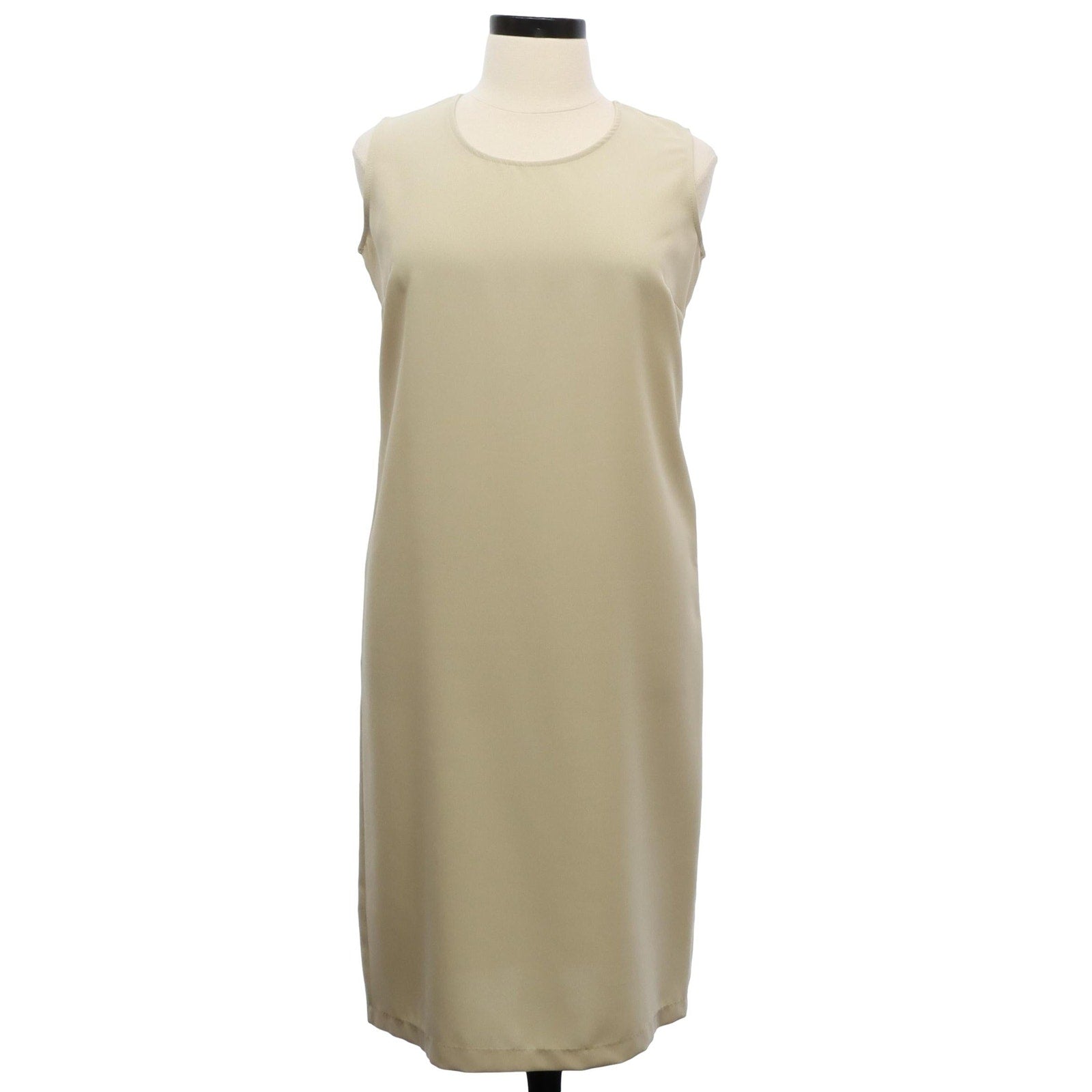 Vintage Pride & Joy Beige Sleeveless A-Line Shift Midi Dress Size 16