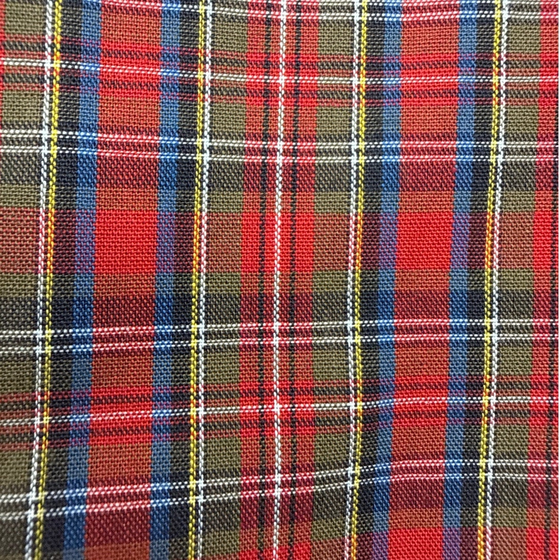 Vintage 60s Women's Small Prairie Blouse Red Plaid Fitted Shirt