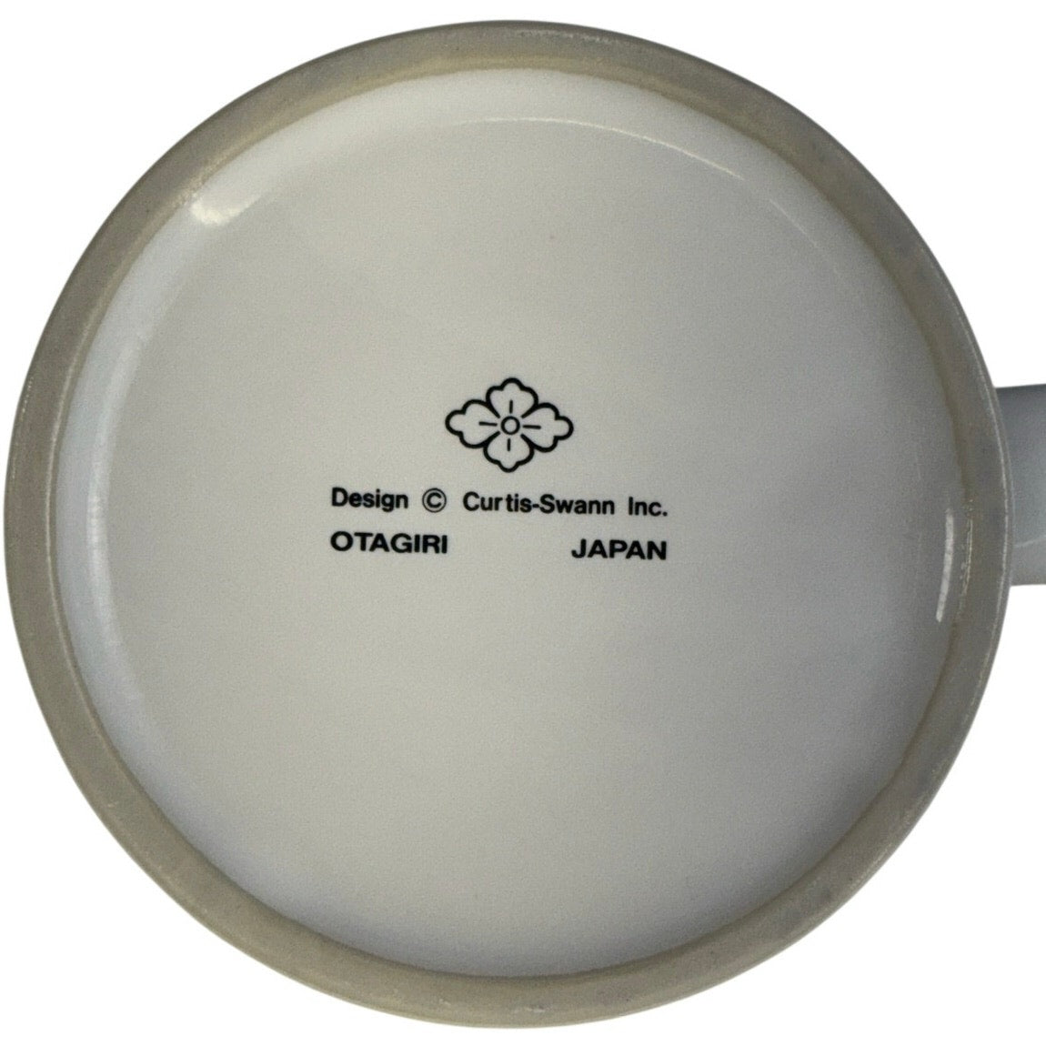 80s Curtis Swann Otagiri Japan Farmhouse Winter Raised Ceramic Coffee Mug