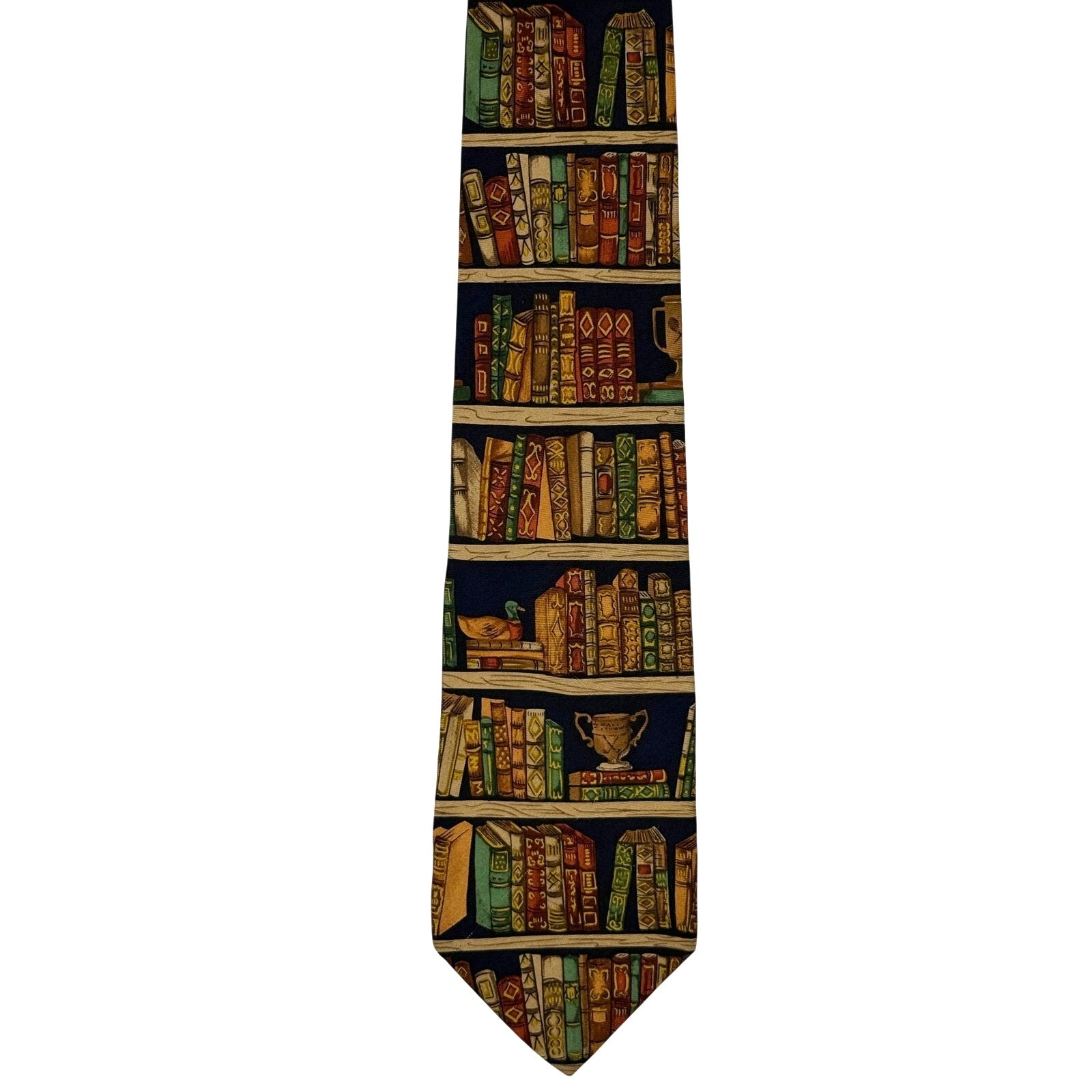 aLynn Ex Libris Library Books Silk Necktie 61" USA Made Extra Long