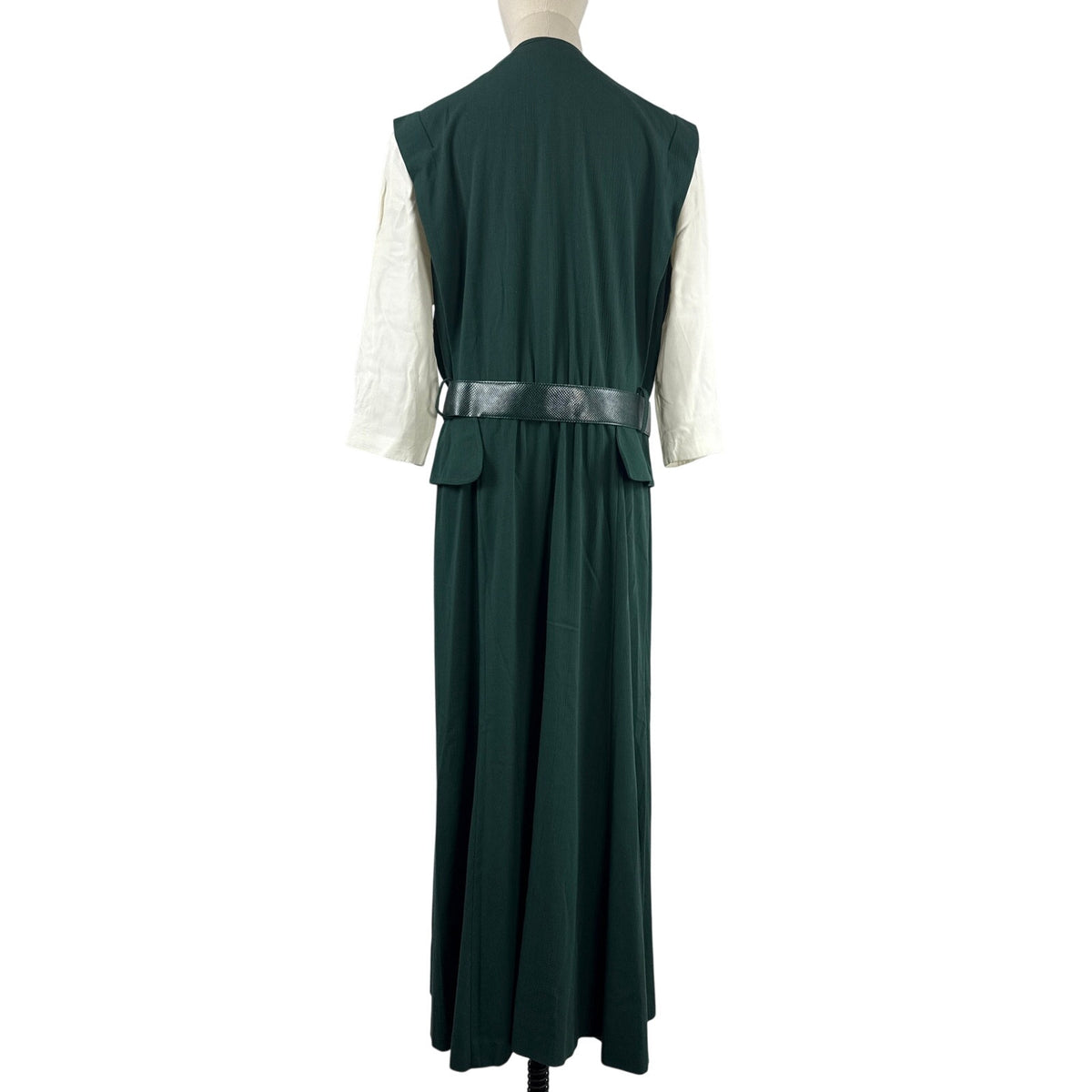Vintage 80s R.J. Stevens Hunter Green Maxi Dress Size 16 Women's XL USA