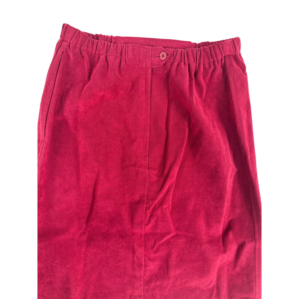 Vintage 90s Baron Peters Wine Ultrasuede Skirt Suit Set Women's Large