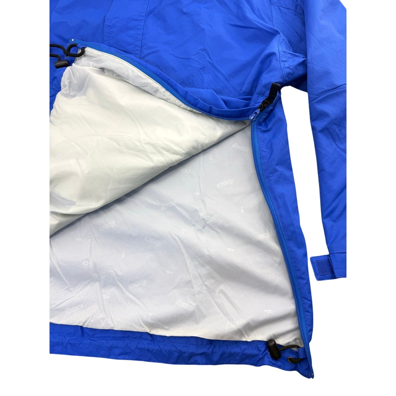 Vintage 90s Nordica Classics Blue Pullover Windbreaker Jacket Hooded Men's XL