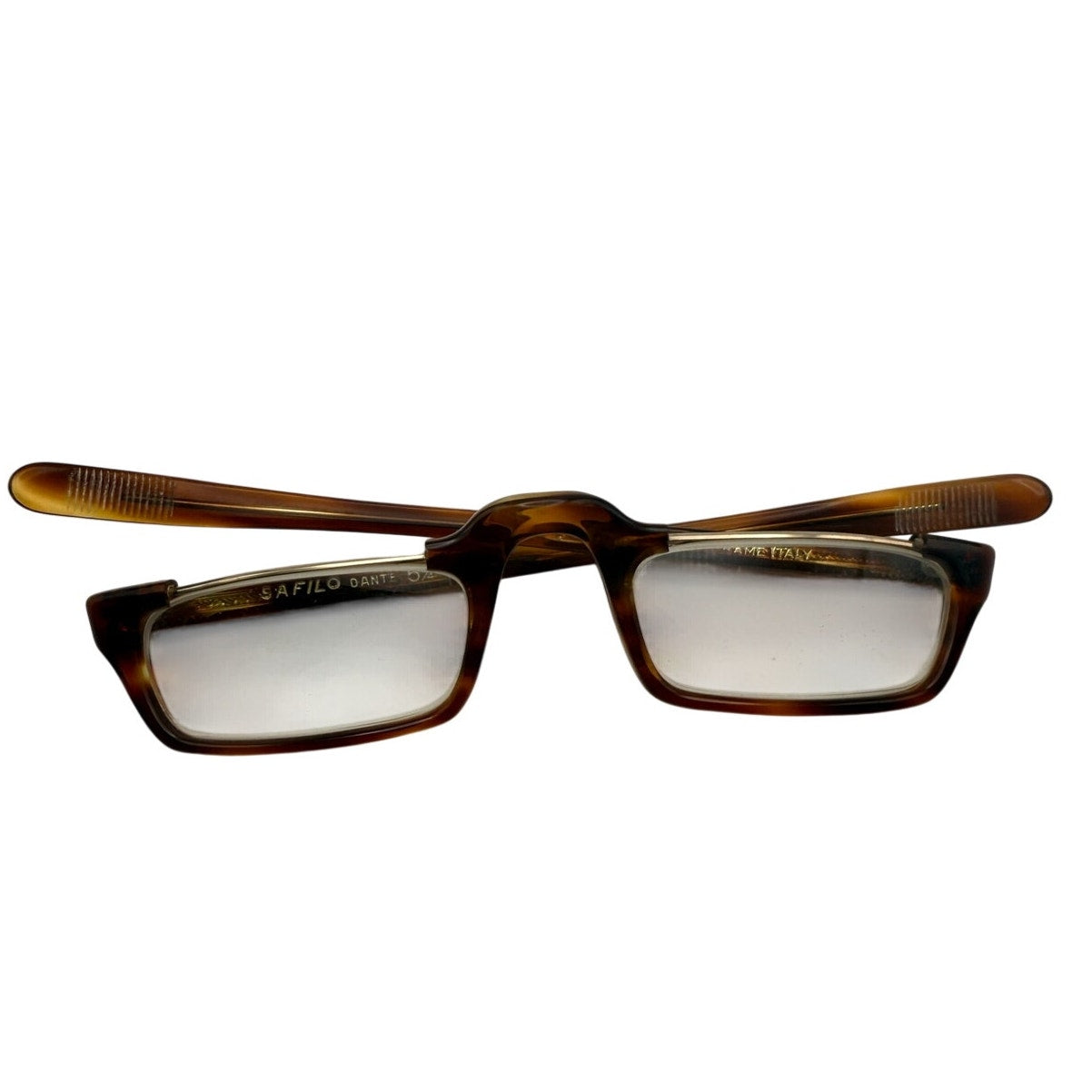 Vintage Safilo Dante Eyeglass Frames Brown Tortoise Italy 5 3/4 Unisex