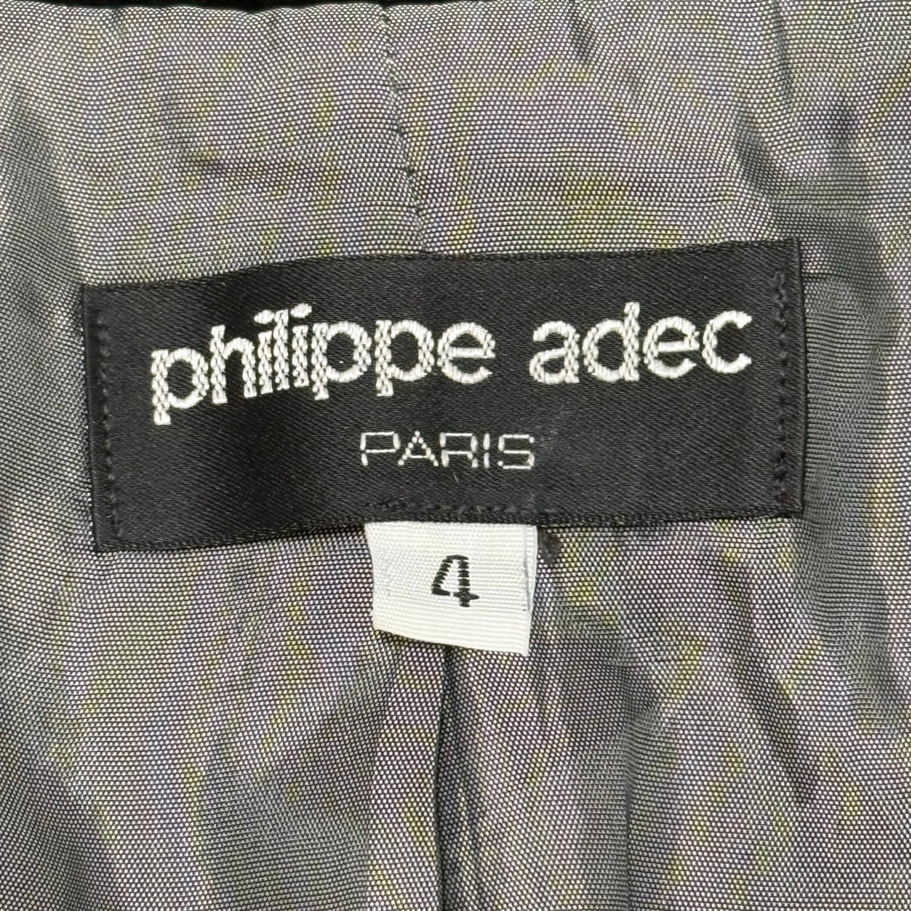 Vintage 90s Philippe Adec Paris Women's 4 Black Velour Blazer USA Made