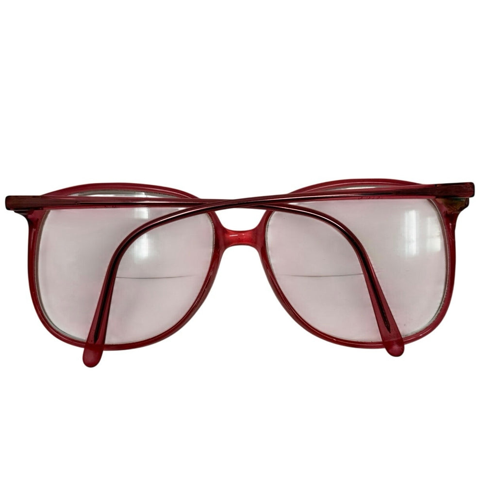 Vintage 70s Women's Frames Tura TL 11 Oversized Eyeglass Frames Red Japan 150