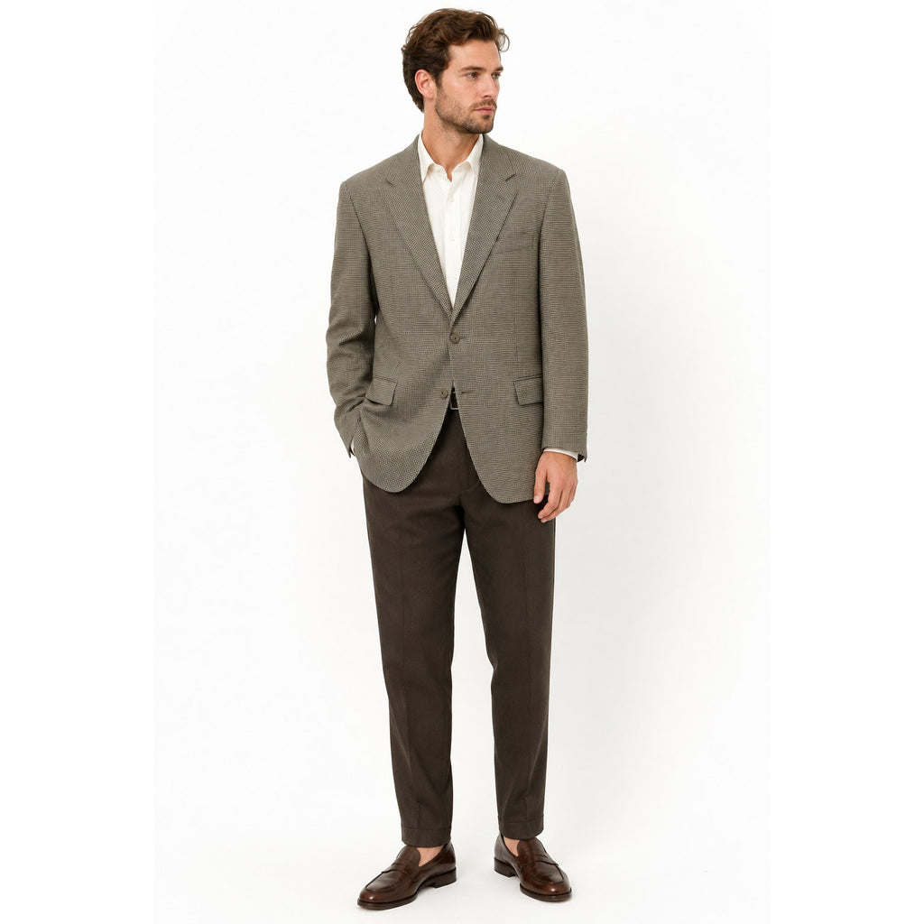 Vintage 1980s Gianfranco Ruffini Wool Houndstooth Blazer Mens 38R