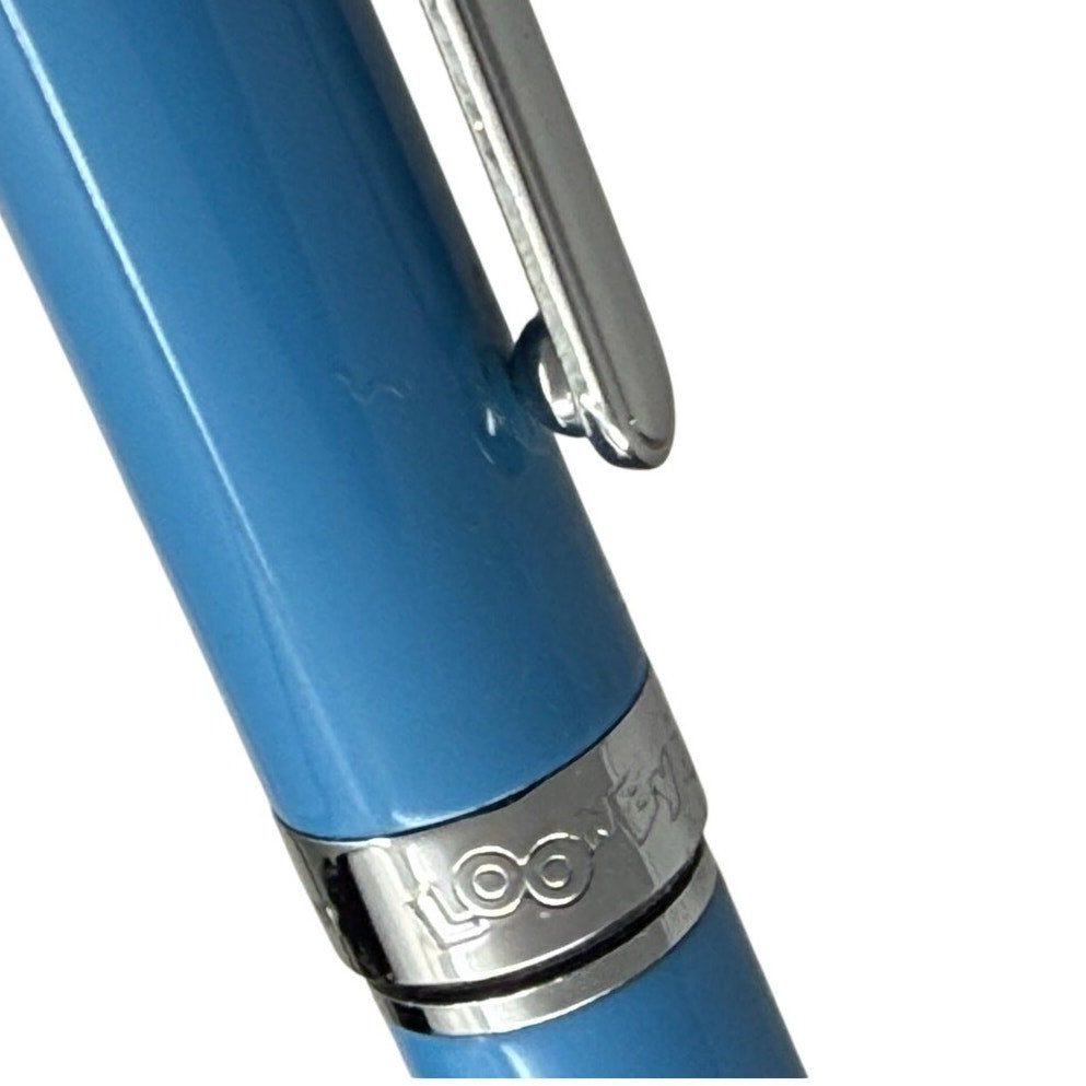 Vintage 90s Looney Tunes Tweety Bird Pen Denim Case Warner Bros Blue Ink