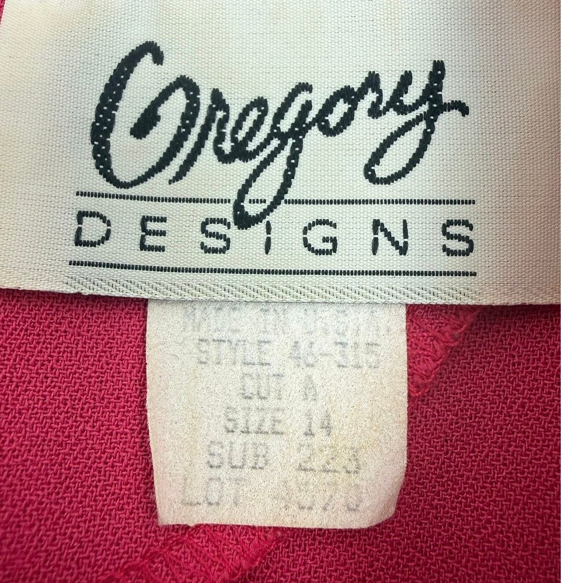 Vintage 80s Gregory Designs Pink Dress Jacket Set Belted Midi Size 14
