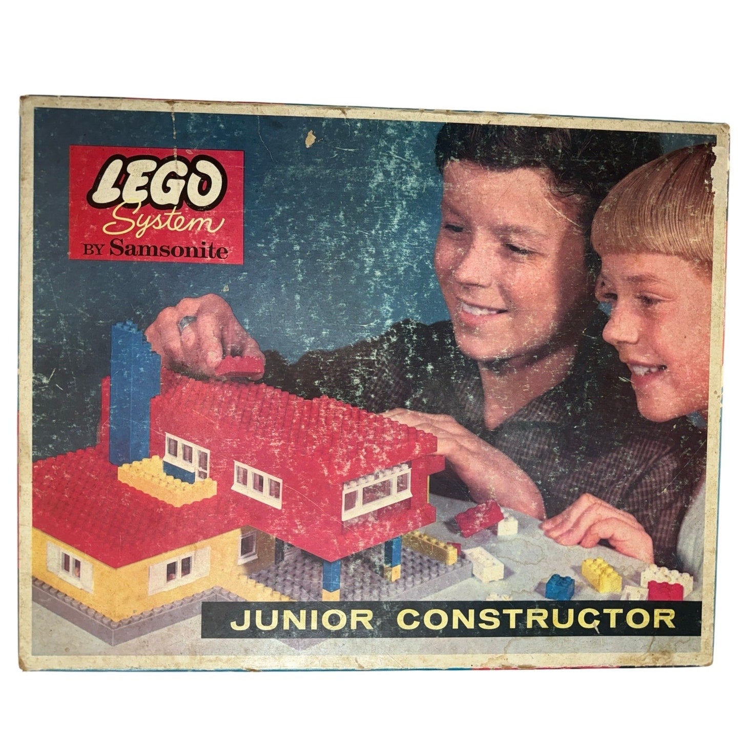 Vintage 60s LEGO Samsonite 717 Junior Constructor Set w Box & Inserts