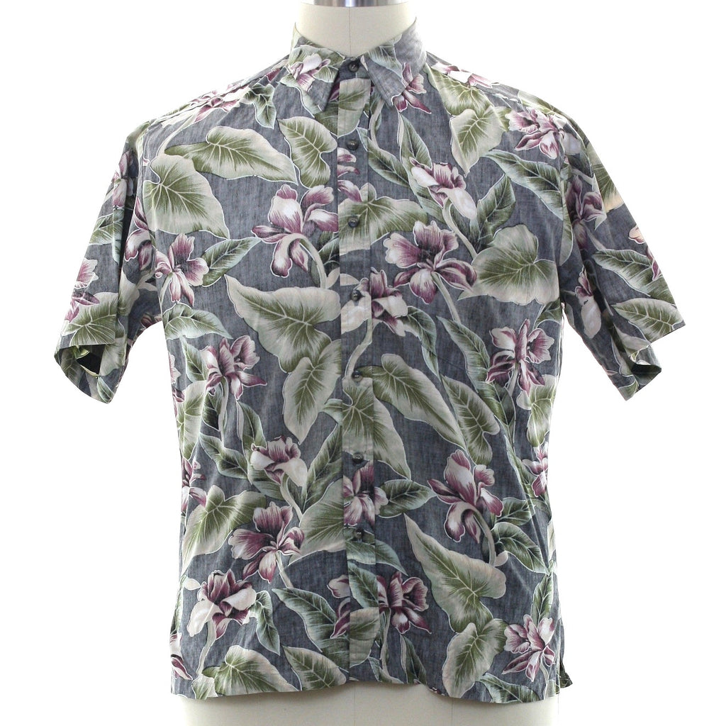 Vintage 90s Men's Large Cooke Street Honolulu Floral Hawaiian Shirt