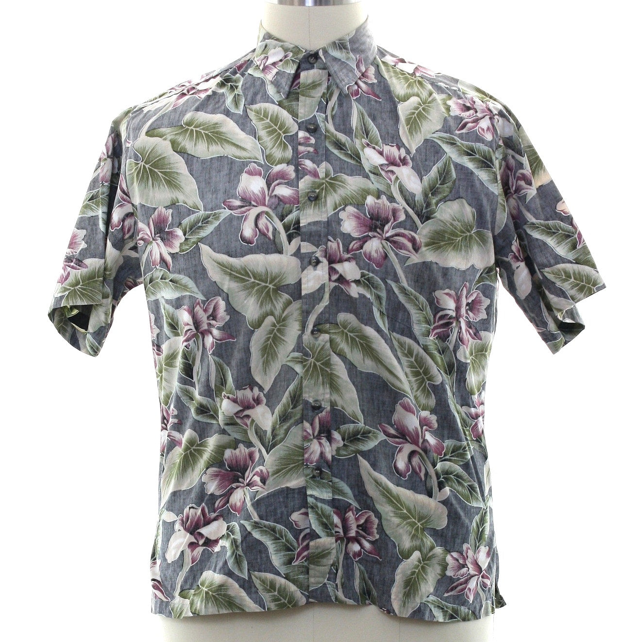 Vintage 90s Men's Large Cooke Street Honolulu Floral Hawaiian Shirt