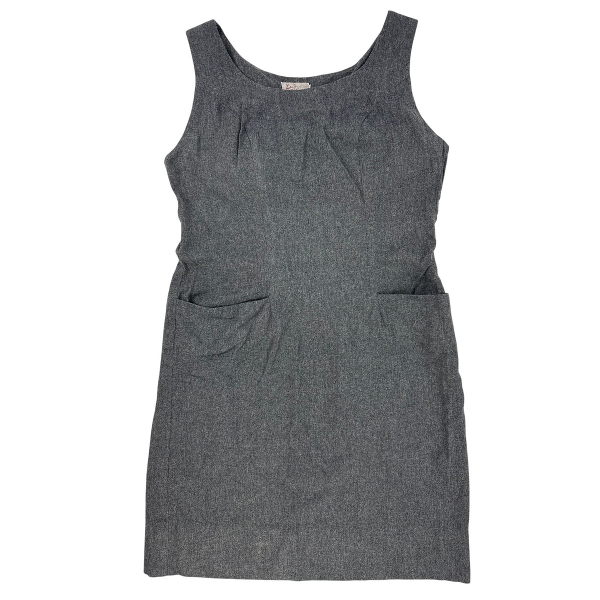 Vintage 1970s Lane Bryant Jr Plenty Gray Wool Two-Way Shift Dress Women's Large