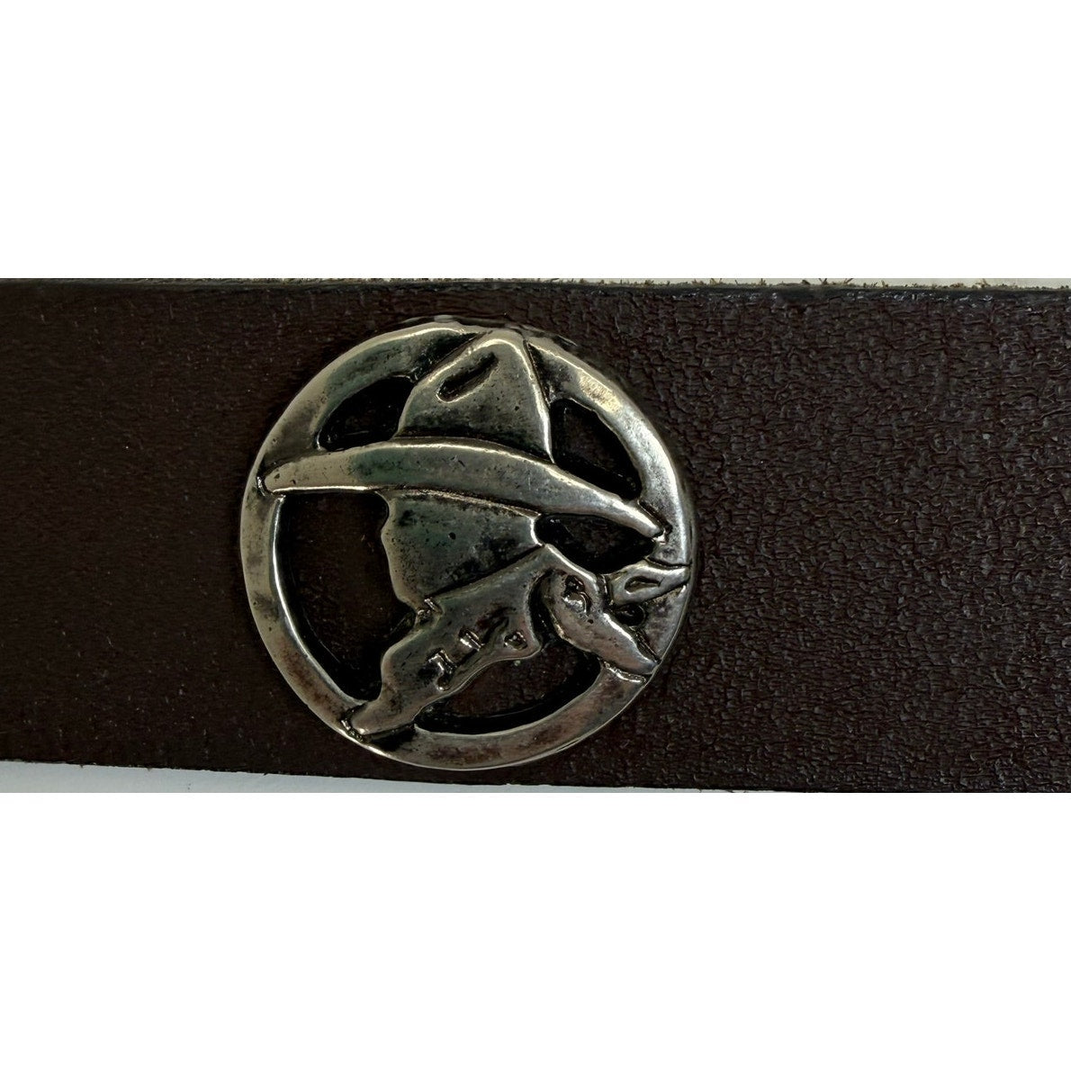 Levi's Western Leather Belt Small Brown Interchangeable Buckle Made in USA