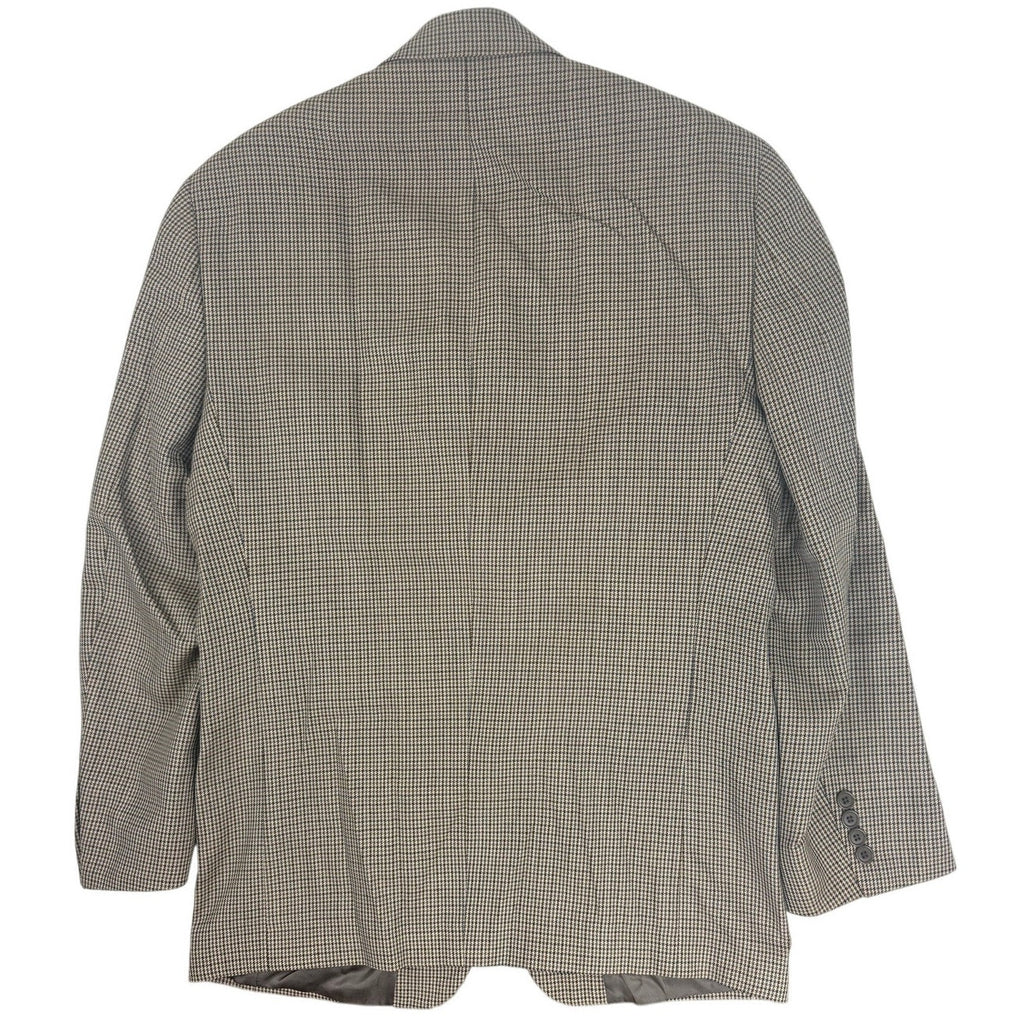Vintage 1980s Gianfranco Ruffini Wool Houndstooth Blazer Mens 38R