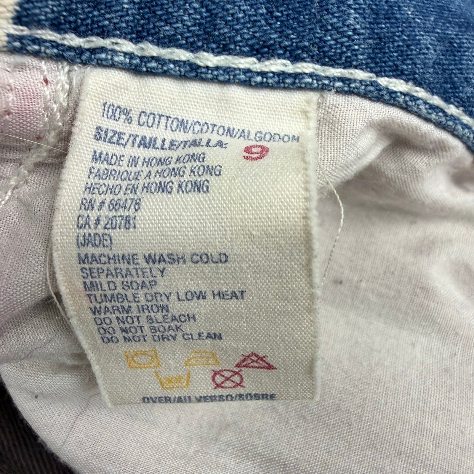 Vintage 90s Tommy Hilfiger Women’s 9 Jeans USA Flag Patchwork