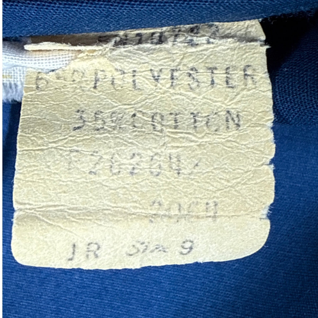Vintage 70s JCPenney Navy Blue Long Sleeve Button-Down Blouse Women's Small