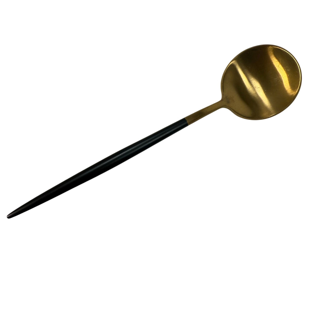 Vintage 60s Bar Spoons Cocktail Mixing Stirrers Set of 12 Gold & Black