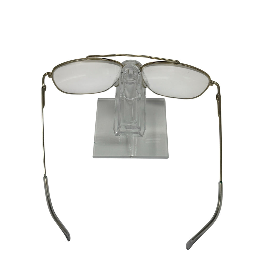 Vintage 80s Men's Frames Dr Dean Edell 10786A +2.50 Aviator Reading Glasses Silver