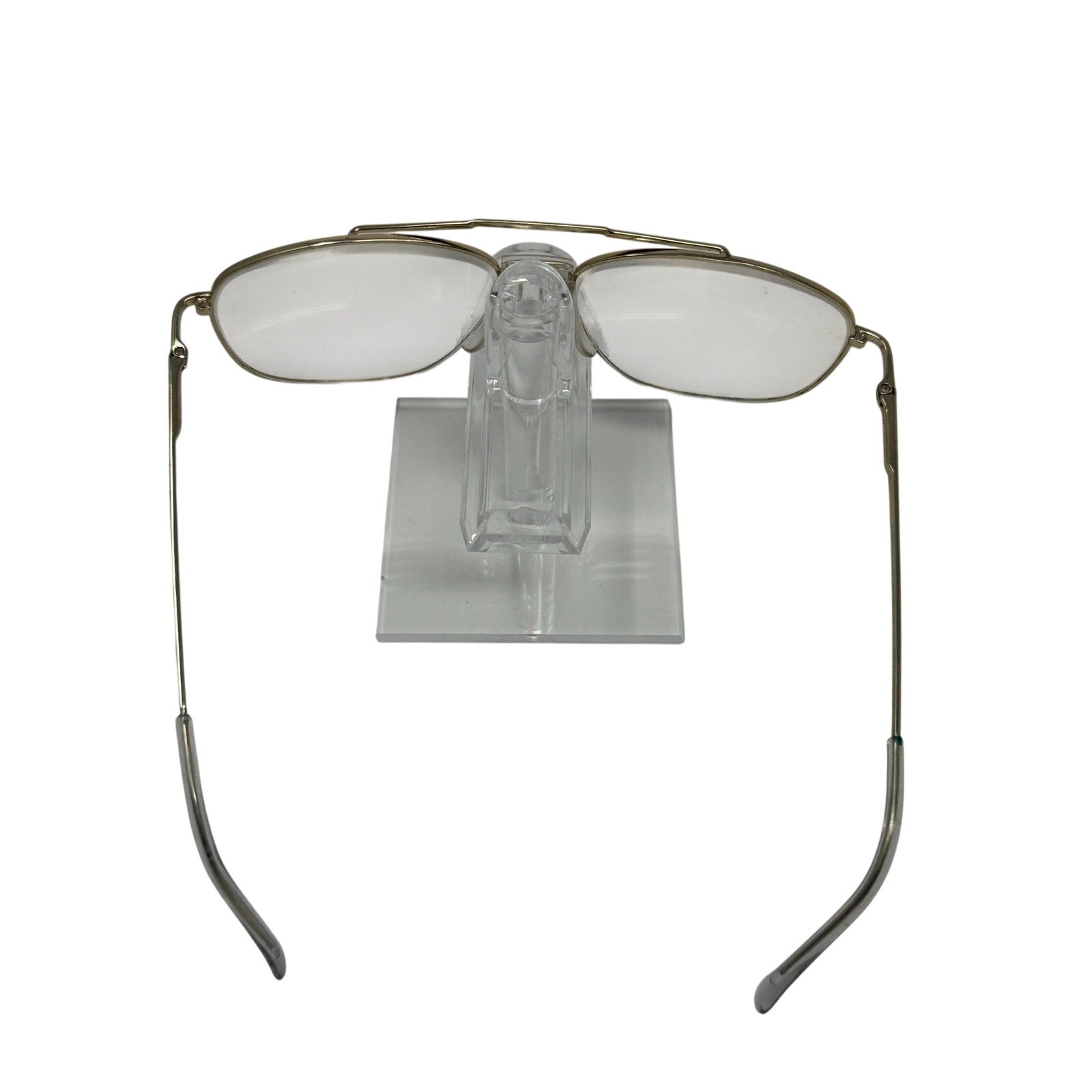 Vintage 80s Men's Frames Dr Dean Edell 10786A +2.50 Aviator Reading Glasses Silver