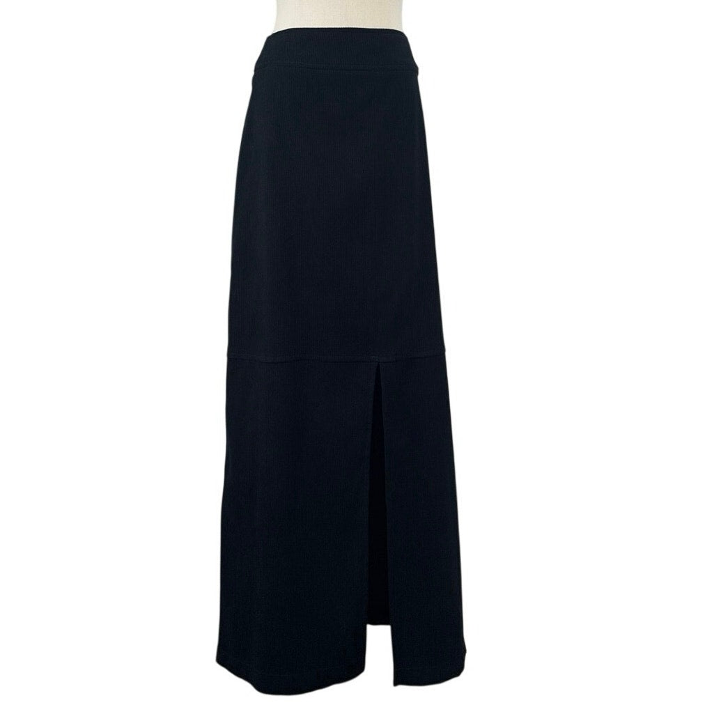 Vintage 90s Basics by Canvasbacks USA Black Skirt Women's 32 Waist Maxi Stretch