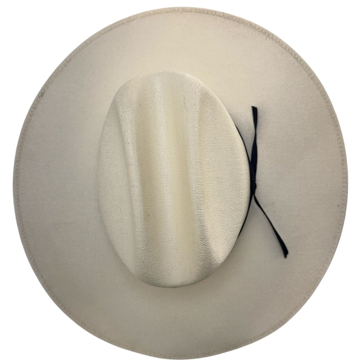 Vintage 90s Cowboy Canvas Western Cowboy Hat Cream White Vented Brim Adult Mens