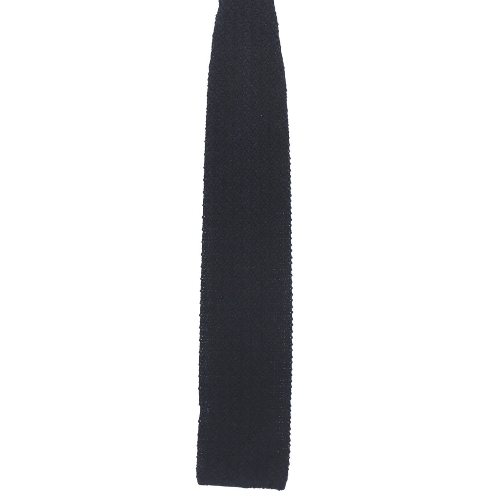 Vintage 70s Kipper for Hastings Navy Wool Knit Necktie 3.5” Wide