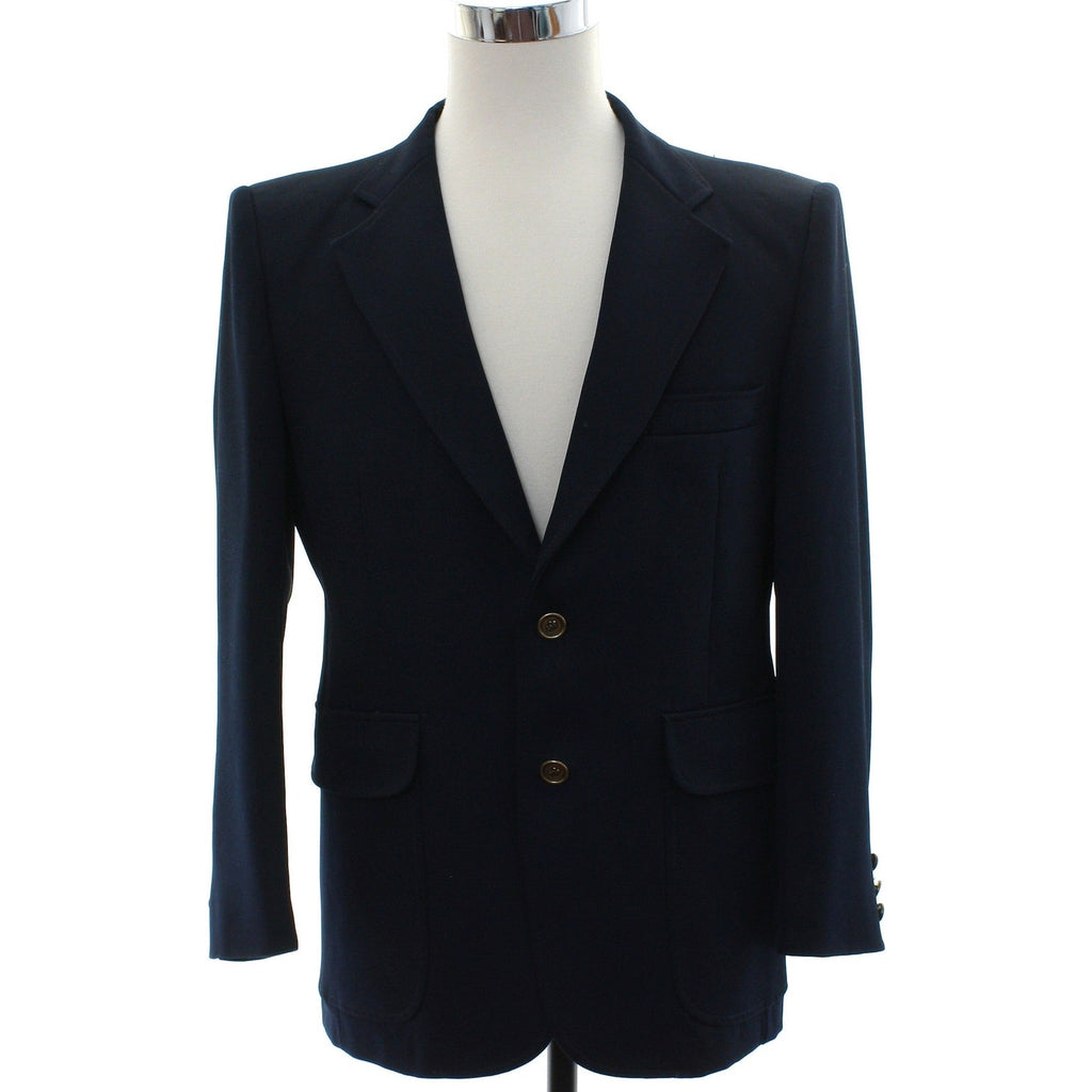 Vintage 70s JCPenney Comfort Blazer Navy Knit Sport Coat 40R