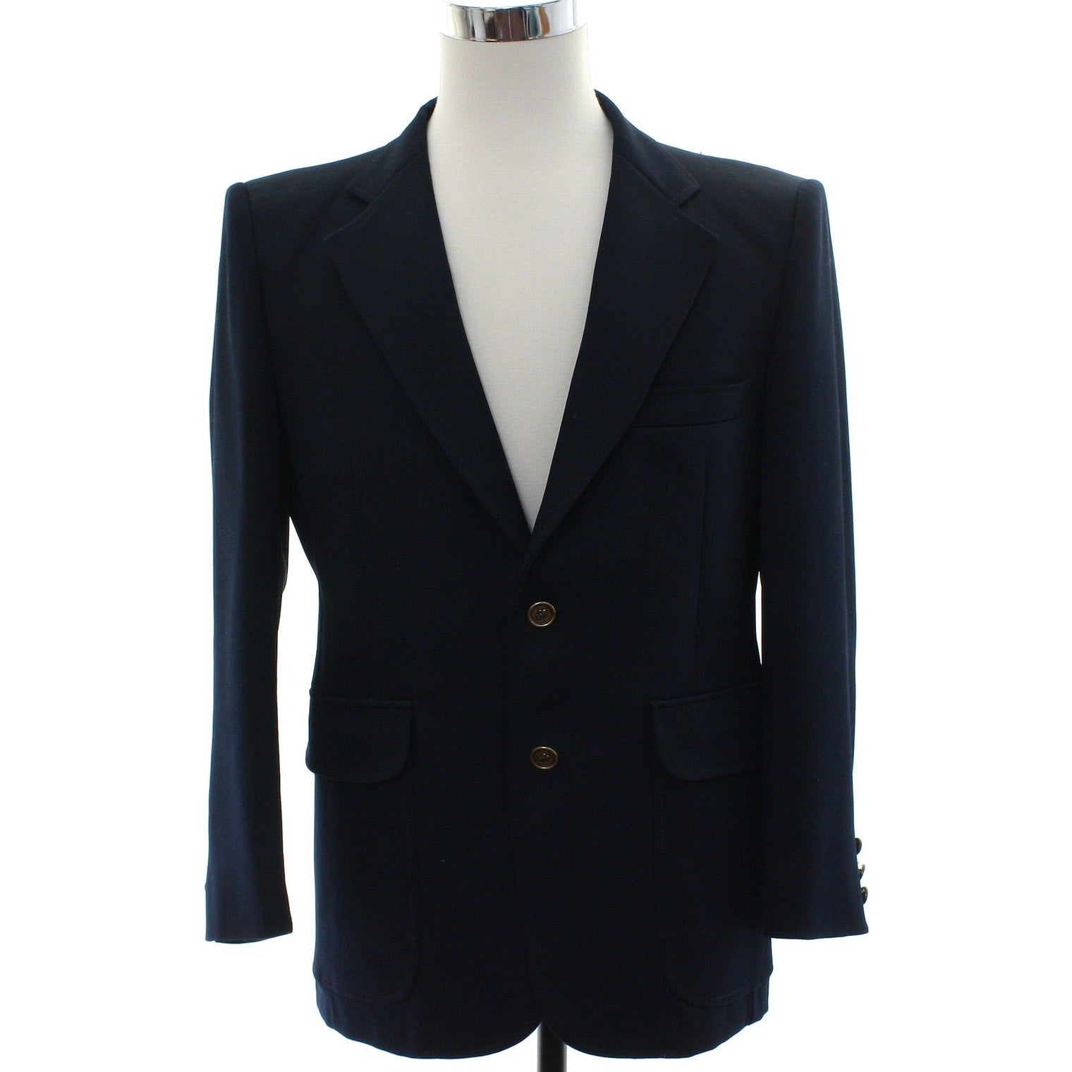 Vintage 70s JCPenney Comfort Blazer Navy Knit Sport Coat 40R