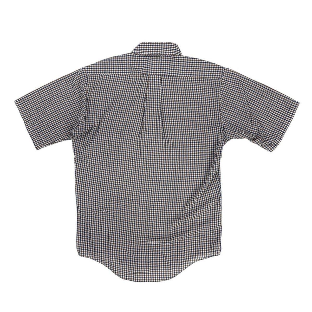 Vintage 70s Towncraft Navy Brown Check Button-Down Shirt Men’s Large