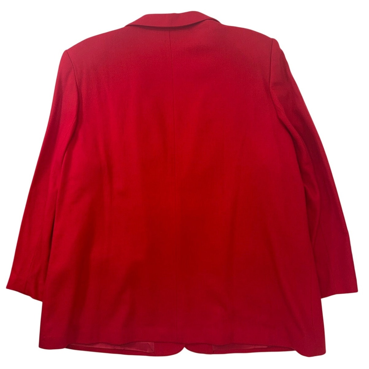Vintage 80s Worthington Red Wool Blend Blazer Gold Button Plus Size 26W
