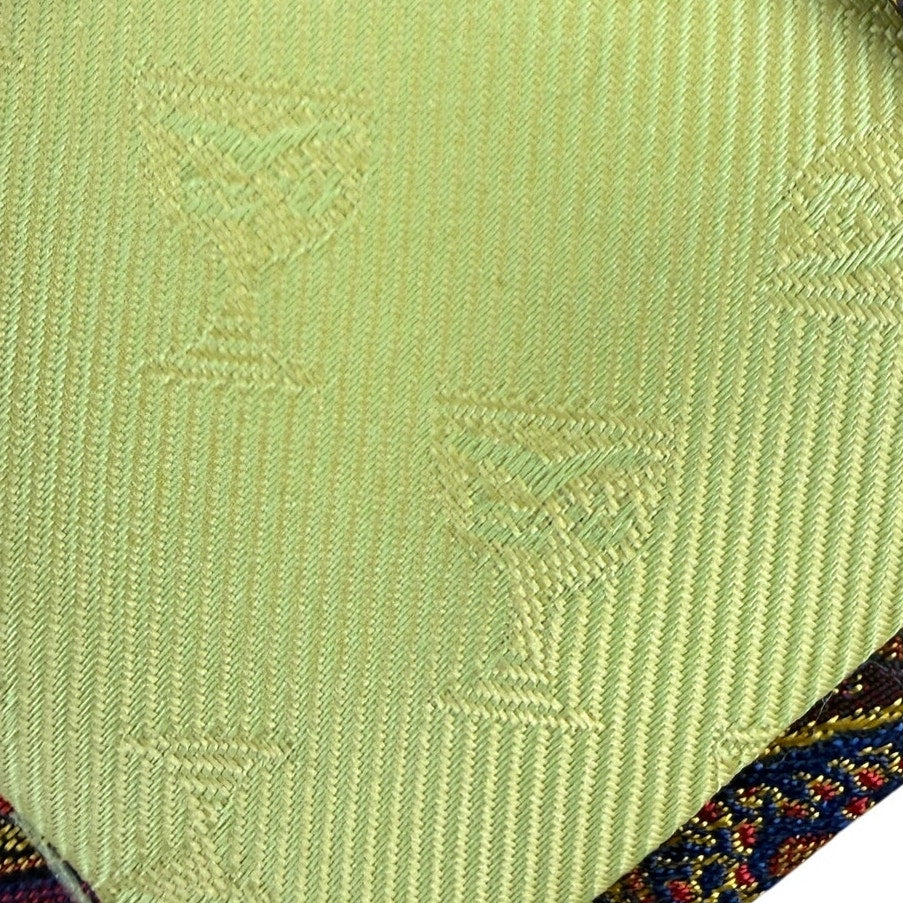 Vintage 90s Dion Signature Silk Paisley Tie Blue Red Gold Italian 60.5x3.25