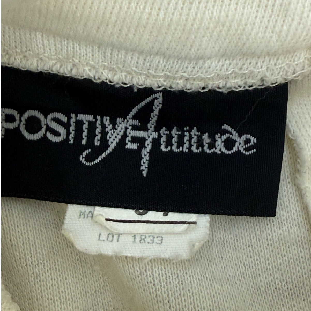 Vintage 80s Positive Attitude Ivory Sweater Dress Gold Anchor Buttons Medium