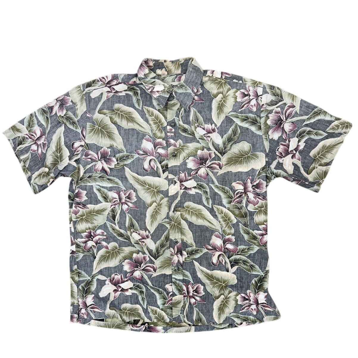 Vintage 90s Men's Large Cooke Street Honolulu Floral Hawaiian Shirt