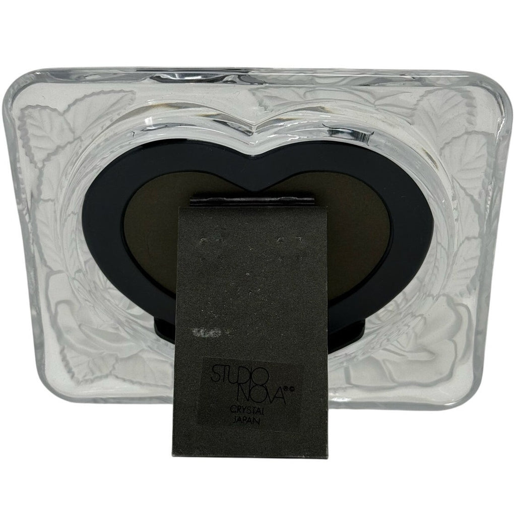 Vintage 90s Studio Nova Crystal Heart Picture Frame Japan 6x4.5