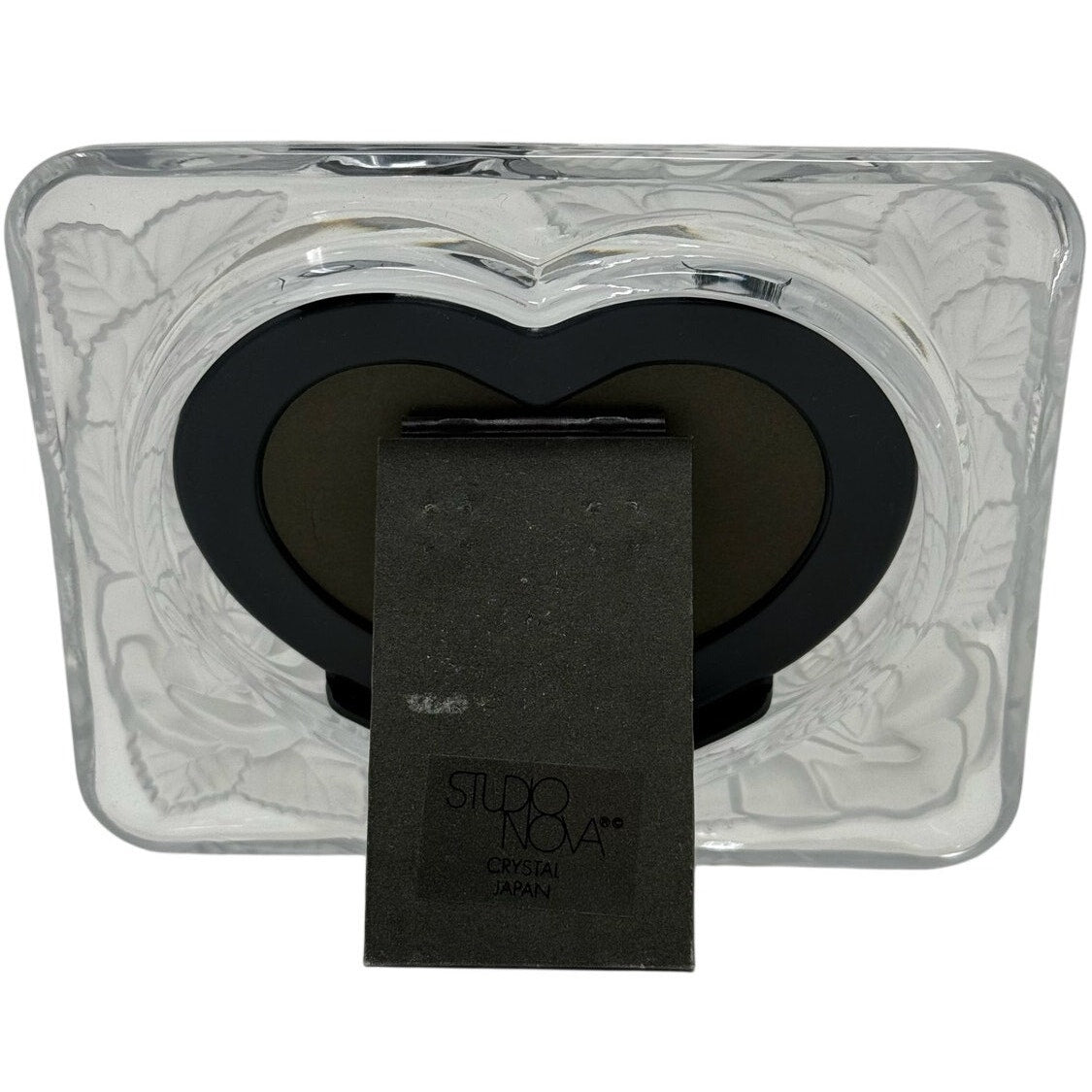 Vintage 90s Studio Nova Crystal Heart Picture Frame Japan 6x4.5