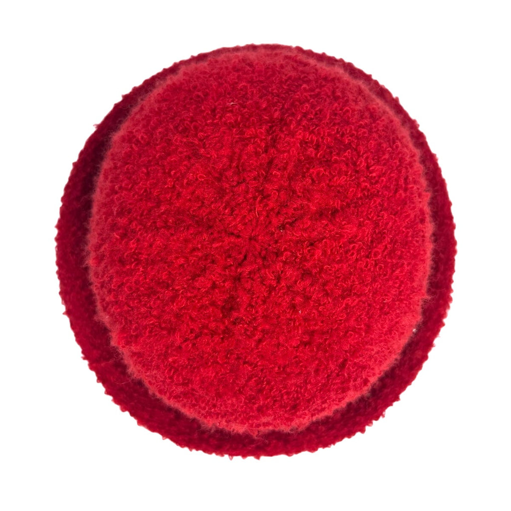 Vintage 90s Liz Claiborne Red Rolled Brim Cloche Hat